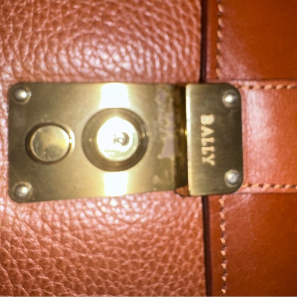 BALLY Vintage Italian Leather Briefcase Cognac Executive Lock Case - Collector - Picture 12 of 15